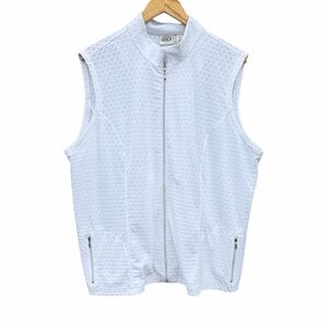 Chicos Zenergy Golf White Sleeveless Zip-Up Vest size 4 (L/XL)